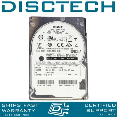 Hitachi 0B27978 1.8TB 2.5" 12Gbps 10K RPM 512e ISE SAS HDD - Image 1 of 3