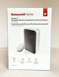OPEN BOX - Honeywell Portable Wireless Doorbell & Push Button Series 3 RDWL313A - Picture 1 of 7