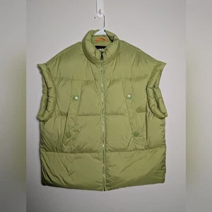 Orolay Down Vest Oversized Puffer Boxy Lime Green Outdoor Sz L - Picture 1 of 11