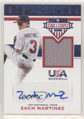 2017 USA Baseball Stars & Stripes and Signatures Jersey /99 Zach Martinez Auto - Image 1 of 2