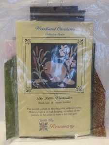 Bloque de edredón Woodland Creatures by Rosemary 18” cuadrado: The Little Woodcutter nuevo de stock - Imagen 1 de 3