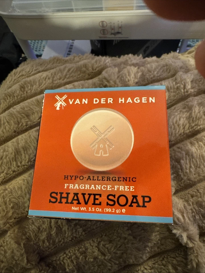 Van Der Hagen Unscented Luxury Shave Soap 3.5oz Hypo-Allergenic Shea Mango Cocoa - Image 1 of 1