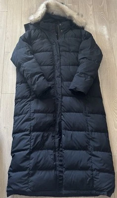 Chaqueta LL Bean Parka Plumón de Ganso Mujer XL Extraíble Capucha Imitación Piel Acolchada 0 BCU6 Foto 1 de 4