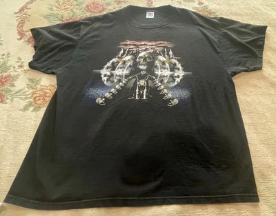 CAMISETA MASCULINA VINTAGE DELTA MAGNUM PESO MOTOCICLETA E CAVEIRAS XXL - Imagem 1 de 4