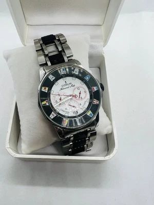 corum admirals cup limited edition white dial 40mm mens watch stainless steel - Image 1 of 4
