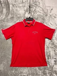 Vintage Ohio State Buckeyes Nike Team Polo Shirt rot grau Besatz Erwachsene M NCAA - Bild 1 von 6
