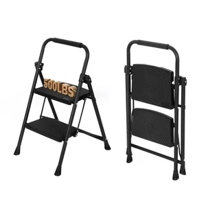 Step Ladder 2 Step Folding Step Stool for Adults 500lbs Capacity Portable Stu... - Picture 1 of 7