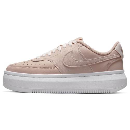 Scarpe da ginnastica Nike da donna Court Vision Alta in pelle rosa Oxford bianche taglia 10