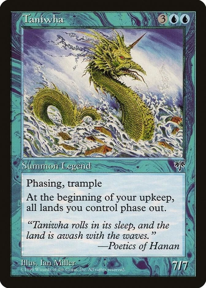 MTG - Taniwha - Mirage - Rare Summon Legend - Artist Ian Miller - NM/MNT - Image 1 of 1