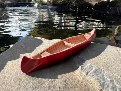 Premium Custom Canoe Red Miniature 1/24 Scale G Scale Diorama Accessory - Image 1 of 4