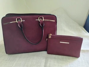 BURGANDY DASEIN LARGE PURSE AND HAND BAG - Picture 1 of 6