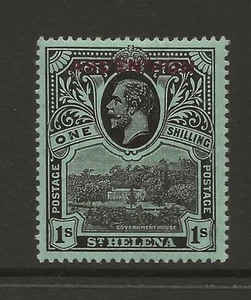 ASCENSION ISLAND SG9 KGV 1s Negro Verde Fino COMO NUEVO Gato £32 Reino Unido P&P Gratis - Imagen 1 de 1