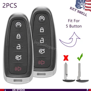2 Remote Car Key Shell for Ford Escape Titanium 2013 2014 2015 2016 5 Buttons - Picture 1 of 9