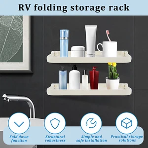 2Pcs RV Foldable Shelf RV Aluminium Alloy Fold Down Shelf Wall Mounted RV dgbGt - Picture 1 of 11