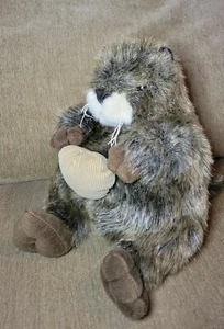 Unipak Plumpee Sea Otter Plush Holding Shell 11" - Picture 1 of 4