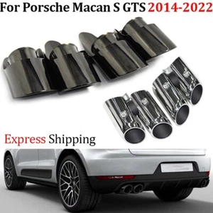 For Porsche Macan S GTS 2014-2022 Car Double Outlet Exhaust Tail pipe Muffler - Picture 1 of 26