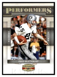 2007 Donruss Gridiron Gear Performers Gold Holofoil #17 Fred Biletnikoff /100 - Picture 1 of 1