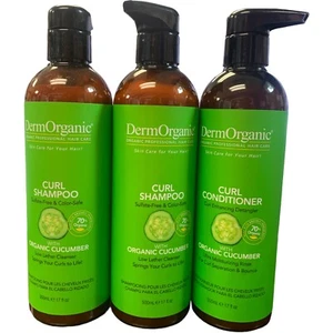 Dermorganic Curl Care Shampoo X2 + Conditioner X1 17oz - Picture 1 of 3
