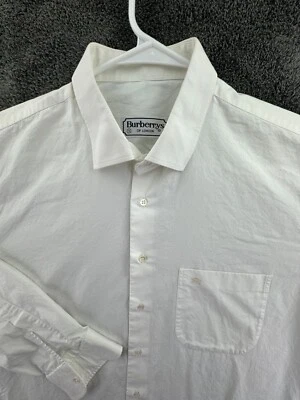 Burberry London Button Up Shirt Long Sleeve White Size 5 Cotton Spain Adult - Image 1 of 4