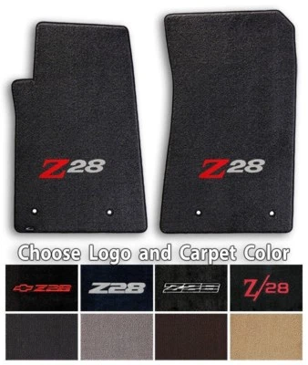 Camaro Z28 2pc Classic Loop Carpet Floor Mats-Choice of Carpet Color & Logo - Image 1 of 4