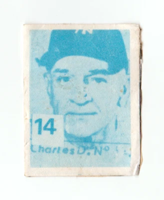 Venezuela Pegatina Caramelo Deportivo 1958 Casey Stengel #14 Set Yankees RARO Foto 1 de 2