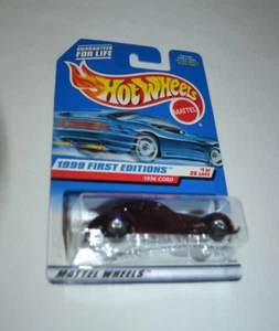 HOT WHEELS 1999 FIRST EDITIONS 1/26 - 1936 CORD METALLIC BURGUNDY - Picture 1 of 7