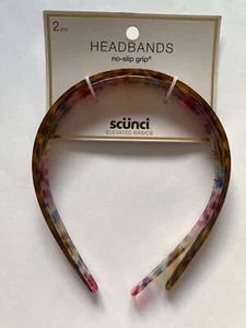 Scunci Elevated Basics Headbands Assorted Colors ( 2-Pieces ) 30054 Hair Gir NEW - Picture 1 of 18