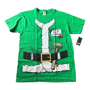 Fruit of the Loom Elf In Training Size Large T Shirt Cotton Green NWT Christmas - Picture 1 of 6