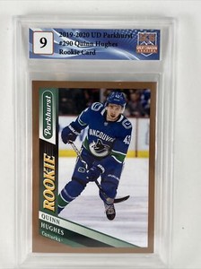 2019 Upper Deck #290 QUINN HUGHES Card GCG 9 GEM CANADA GRADED ROOKIE CANUCKS