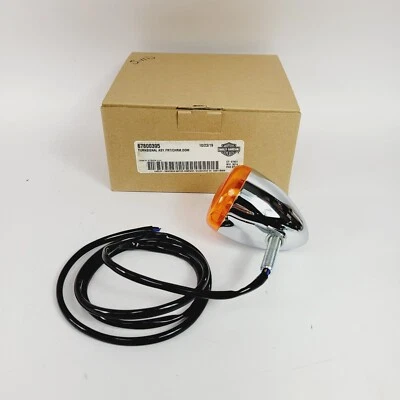 Genuine Harley-Davidson Sportster Chrome Front Turn Signal Assembly 67800395 - Image 1 of 4
