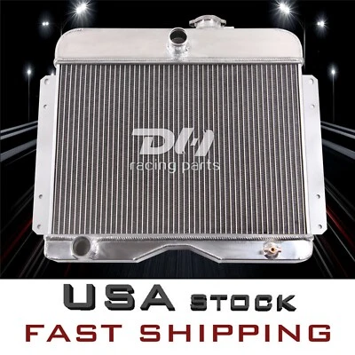 Radiador completo de aluminio de 3 filas para Jeep Willys / CJ3 CJ5 CJ6 DJ3 1946-1964 I4 I6 Foto 1 de 4