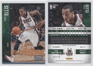 2012-13 Panini Threads Century Proof Platinum /10 Monta Ellis #82