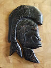 Vintage African Hand Carved Wood Fish Head Dress Tribal Art Profile 12" Tall 