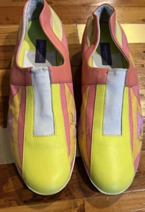 Emilio Pucci Vintage Slipper Canvas Leder Sneaker Damen Größe 37 Größe 7 - Bild 1 von 9