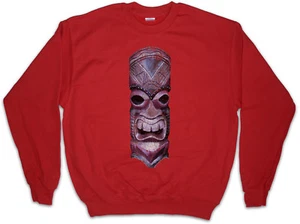 TIKI HEAD III Sweatshirt Pullover Hawaii Tattoo Rockabilly Psychobilly Skull - Picture 1 of 1