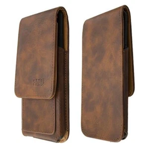 caseroxx Flap Pouch for Bluboo Dual in brown made of real leather - Picture 1 of 4