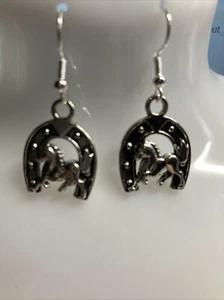 Pendientes caballo y herradura 925 SS - Imagen 1 de 2