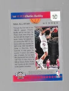 1993-94 Upper Deck Basketball Card #11 CHARLES BARKLEY NBA All Star Heroes - Picture 1 of 3
