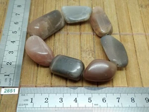 Bracelet PIERRE DE LUNE ORTHOSE perles en pierres roulées - import USA - reiki - Picture 1 of 3