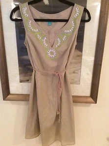 CALYPSO ST. BARTH For Target Women's Khaki Sleeveless Embellished Dress S NWOT - Picture 1 of 6