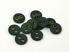 Dill Leather Effect Buttons Bottle Green 23mm - each