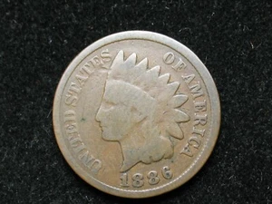 OLD COIN SALE!! NICE 1886 INDIAN HEAD CENT PENNY #123P - Picture 1 of 2