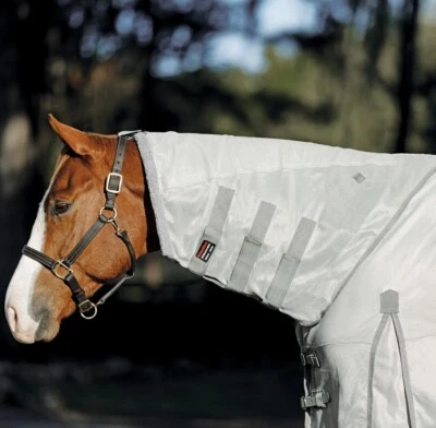 NOVA Capa Schneiders Soft Interlock Mesh II Prata Pescoço Mosca para Cavalo, GG - Imagem 1 de 4
