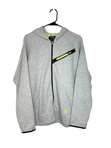 And1 Hoodie Youth Boys Sz 2XL Gray Full Zip Logo Black/Neon Yellow Trim EUC - Picture 1 of 9