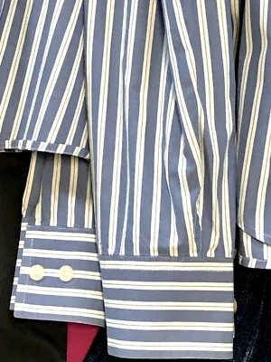 Camisa informal deportiva PINGÜIN para hombre RAYAS AZULES MEDIANAS talla grande AJUSTE CEÑIDO Foto 1 de 4