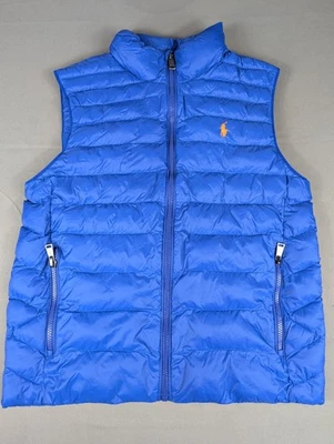 Polo Ralph Lauren Vest Youth Large Blue Puffer Packable - Image 1 of 4