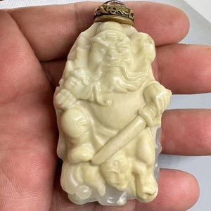 Uraltes China, exquisite Jade, reine Handschnitzerei, Hetianische Jade, Schnupftabakflasche - Bild 1 von 8