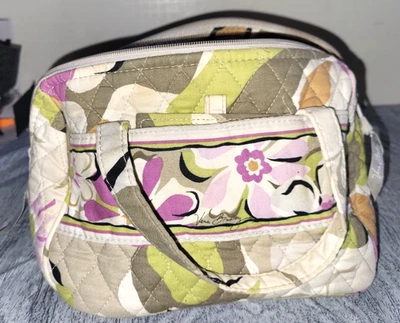 Bolso forrado de cosméticos Vera Bradley Portobello floral verde, púrpura, blanco Foto 1 de 4