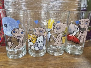 Vintage 1982 E.T. The Extra-Terrestrial Pizza Hut Limited Edition Gläser - Bild 1 von 3