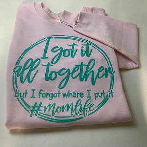 Sudadera Hanes Mom ROSA #Momlife-Lo tengo todo junto pero lo olvidé... Grande - Imagen 1 de 5